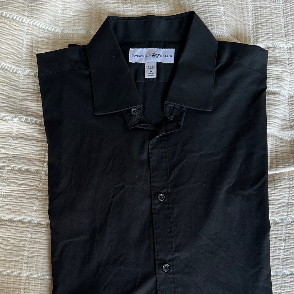 Beverly Hills Polo Club Black Dress Shirt